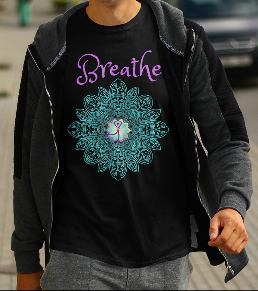 Breathe Lotus Mandala T-Shirt