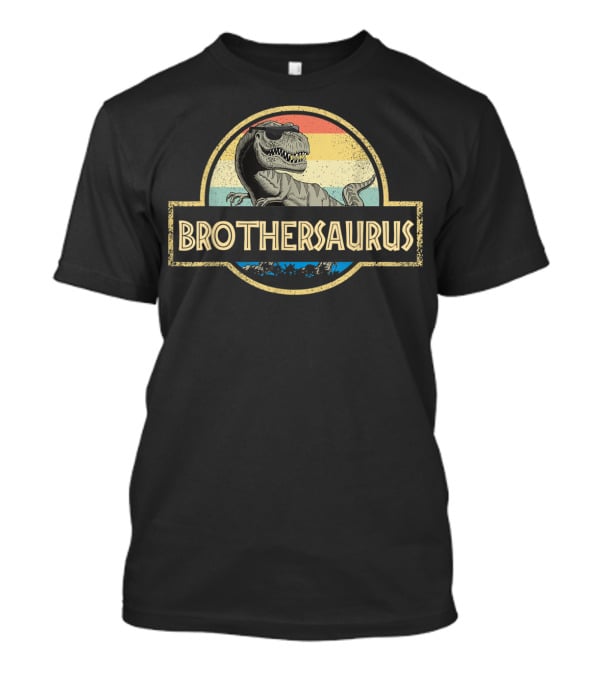 Brothersaurus Retro T-Rex Dinosaur T-Shirt