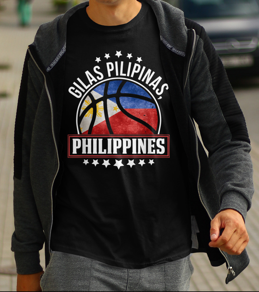 Gilas Pilipinas Philippines Flag Basketball Team T-Shirt