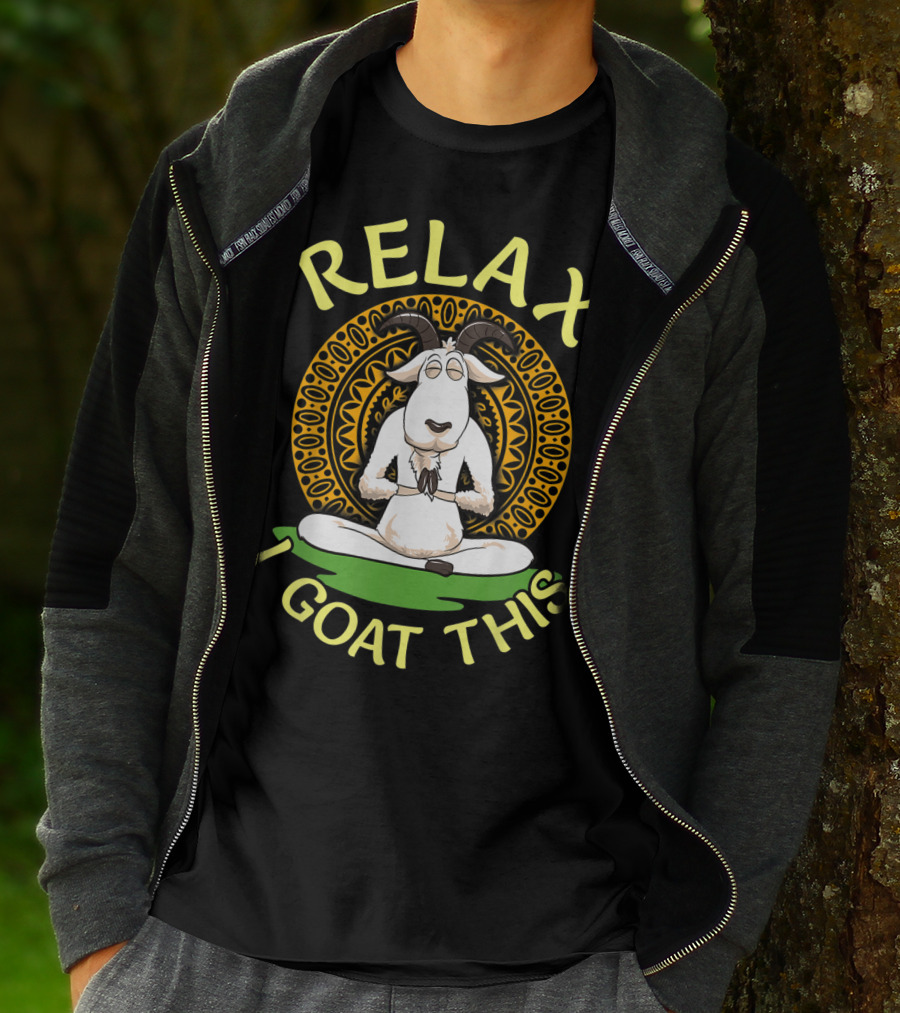 RELAX I GOAT THIS Cute Namaste Goat In Relaxed Yoga Pose T-Shirt