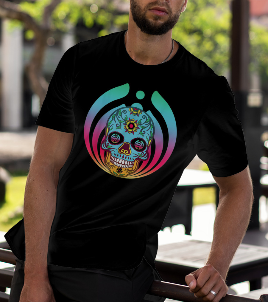 Bassnectar Edm Rave Clothes Bass Head Sugar Skull Bass Drop T-Shirt