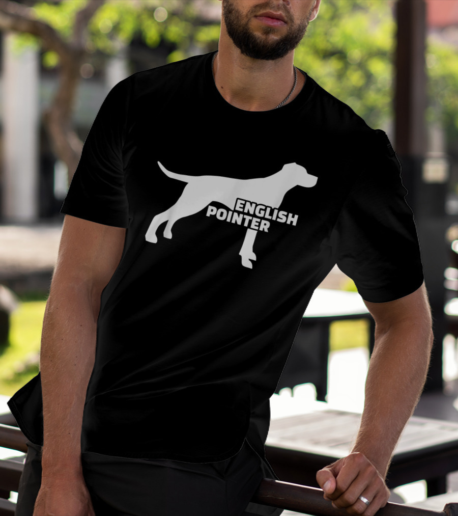 English Pointer Silhouette And Text T-Shirt