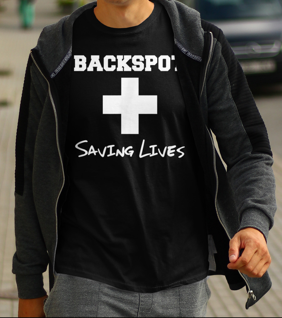 Backspot Plus Saving Lives Cheerleader T-Shirt
