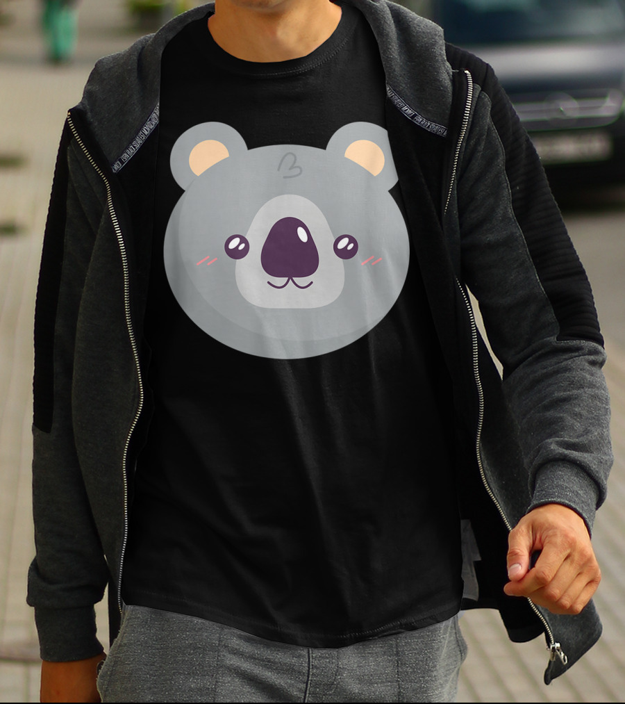 Cute Koala Face Blushing Expression T-Shirt