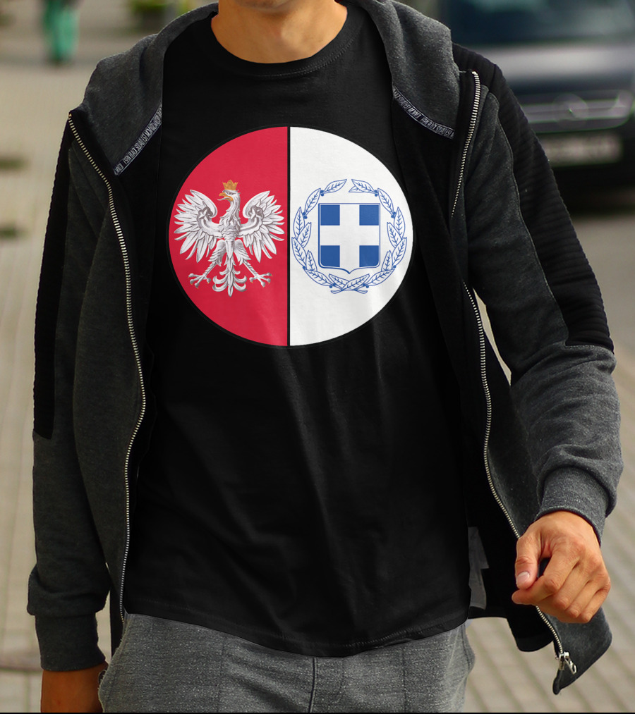 Poland White Eagle Greece National Emblems T-Shirt
