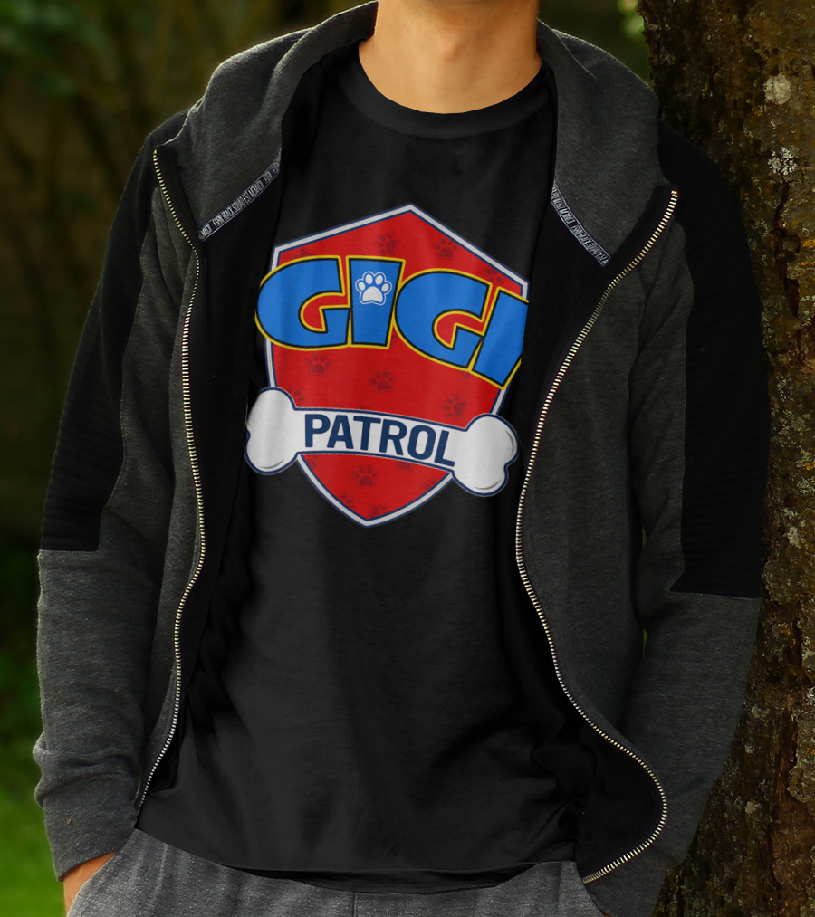 Gigi Patrol Shield Paw Badge Dog T-Shirt