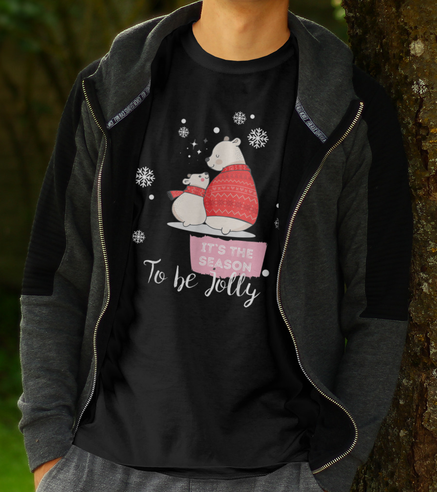 Mama Polar Bear It's The Season To Be Jolly T-Shirt