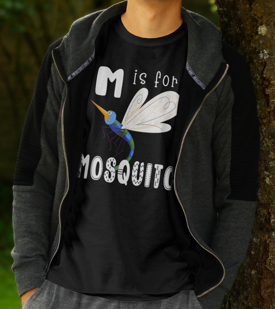 M Is For Mosquito Letter M Alphabet Insect Teacher T-Shirt