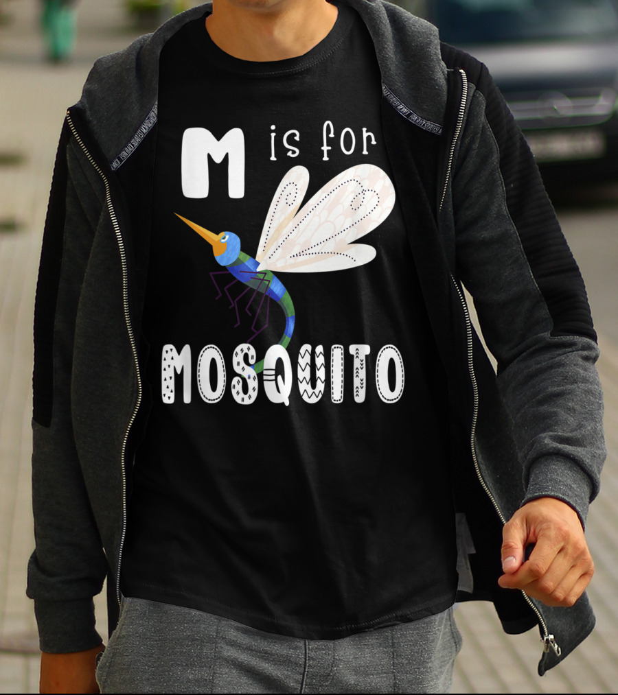 M Is For Mosquito Letter M Alphabet Insect Teacher T-Shirt
