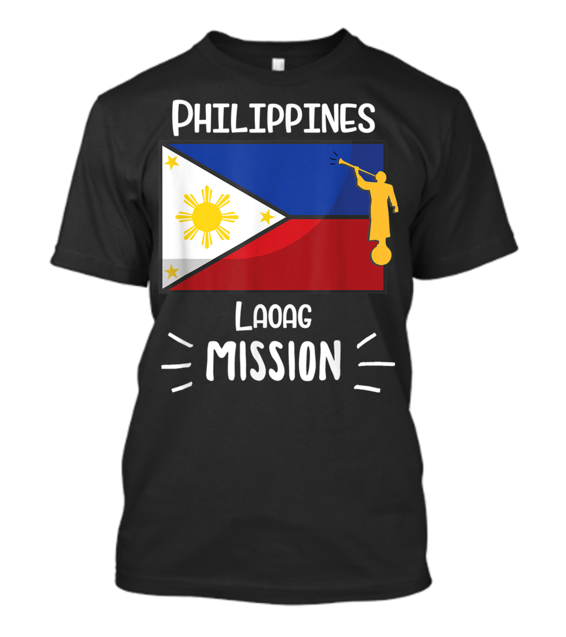 Philippines Laoag Mission Flag And Angel T-Shirt