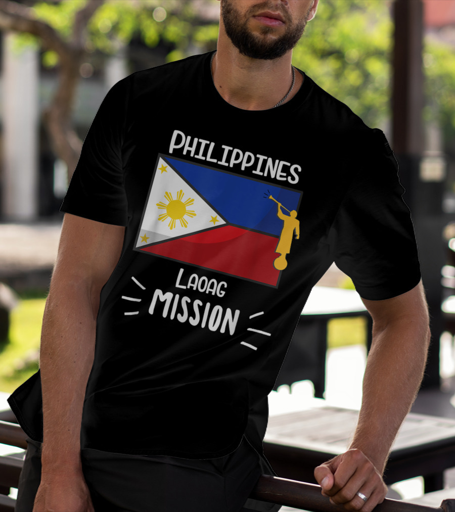 Philippines Laoag Mission Flag And Angel T-Shirt