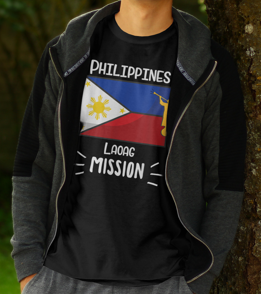 Philippines Laoag Mission Flag And Angel T-Shirt