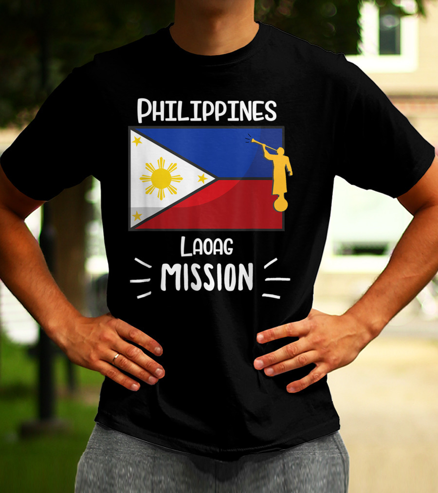 Philippines Laoag Mission Flag And Angel T-Shirt