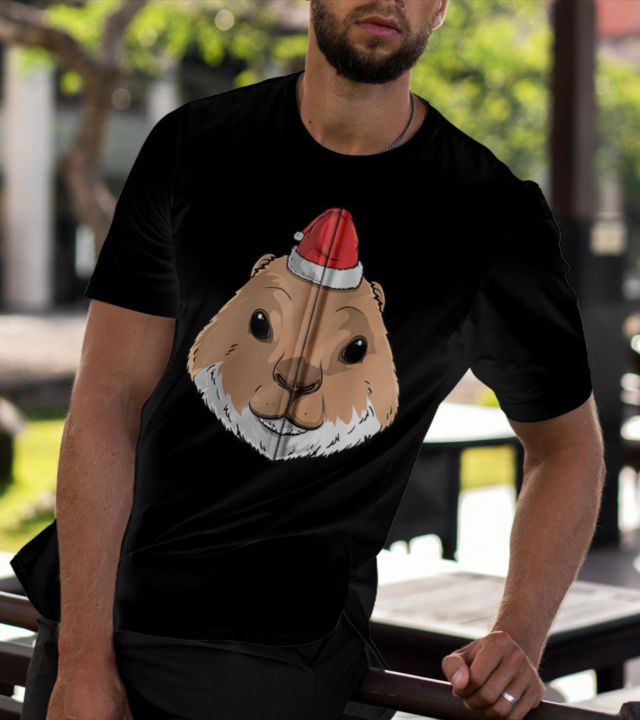 Prairie Dog Wearing Santa Claus Hat T-Shirt
