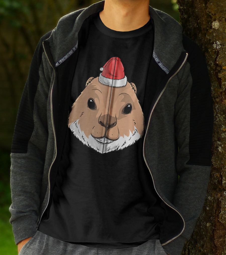 Prairie Dog Wearing Santa Claus Hat T-Shirt
