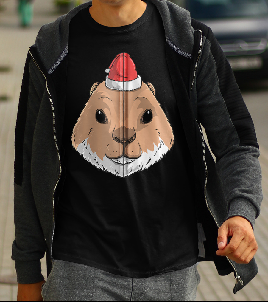Prairie Dog Wearing Santa Claus Hat T-Shirt