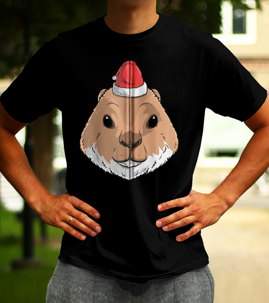 Prairie Dog Wearing Santa Claus Hat T-Shirt