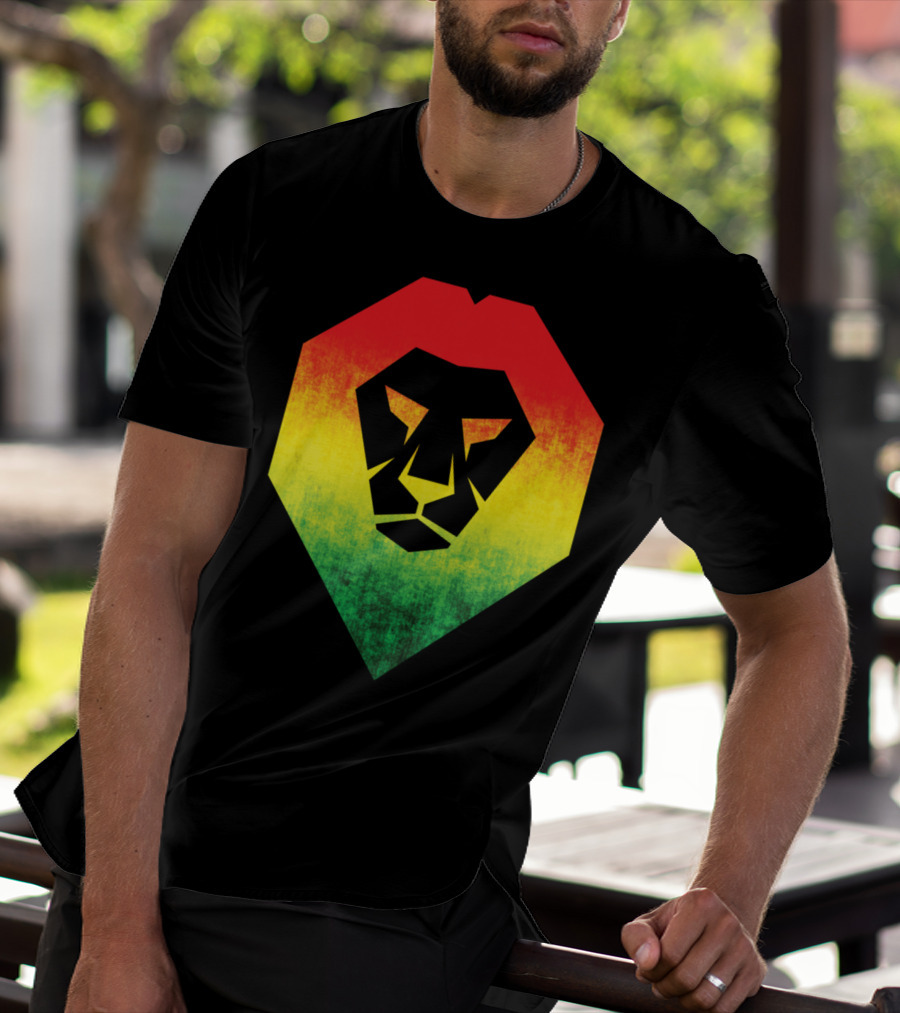 Rasta Flag Jamaican Reggae Lion Bold And Proud T-Shirt