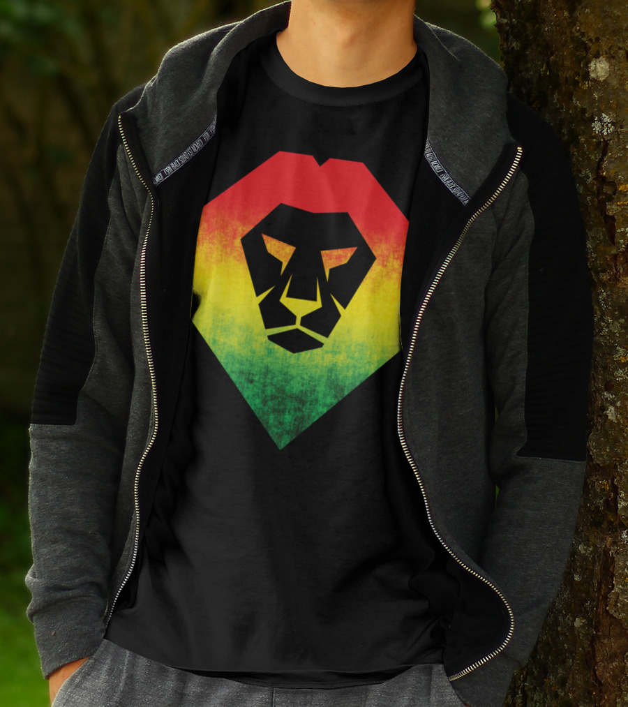 Rasta Flag Jamaican Reggae Lion Bold And Proud T-Shirt