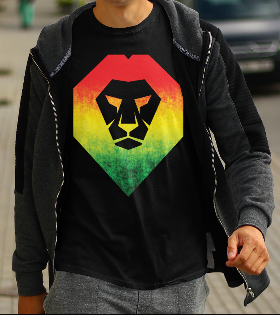 Rasta Flag Jamaican Reggae Lion Bold And Proud T-Shirt