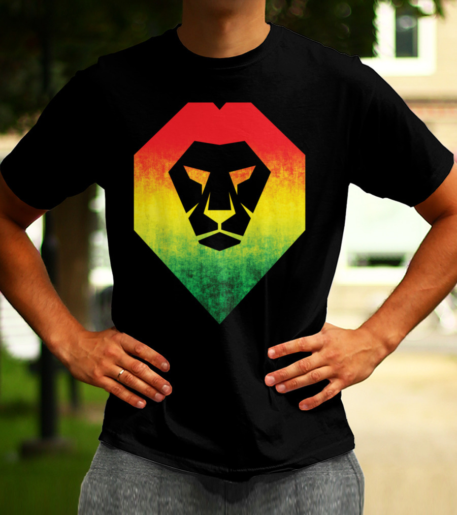 Rasta Flag Jamaican Reggae Lion Bold And Proud T-Shirt