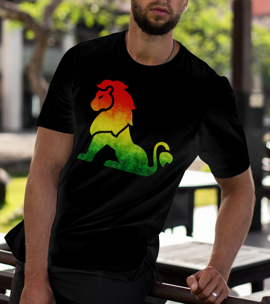 Rasta Flag Reggae Lion Jamaica T-Shirt