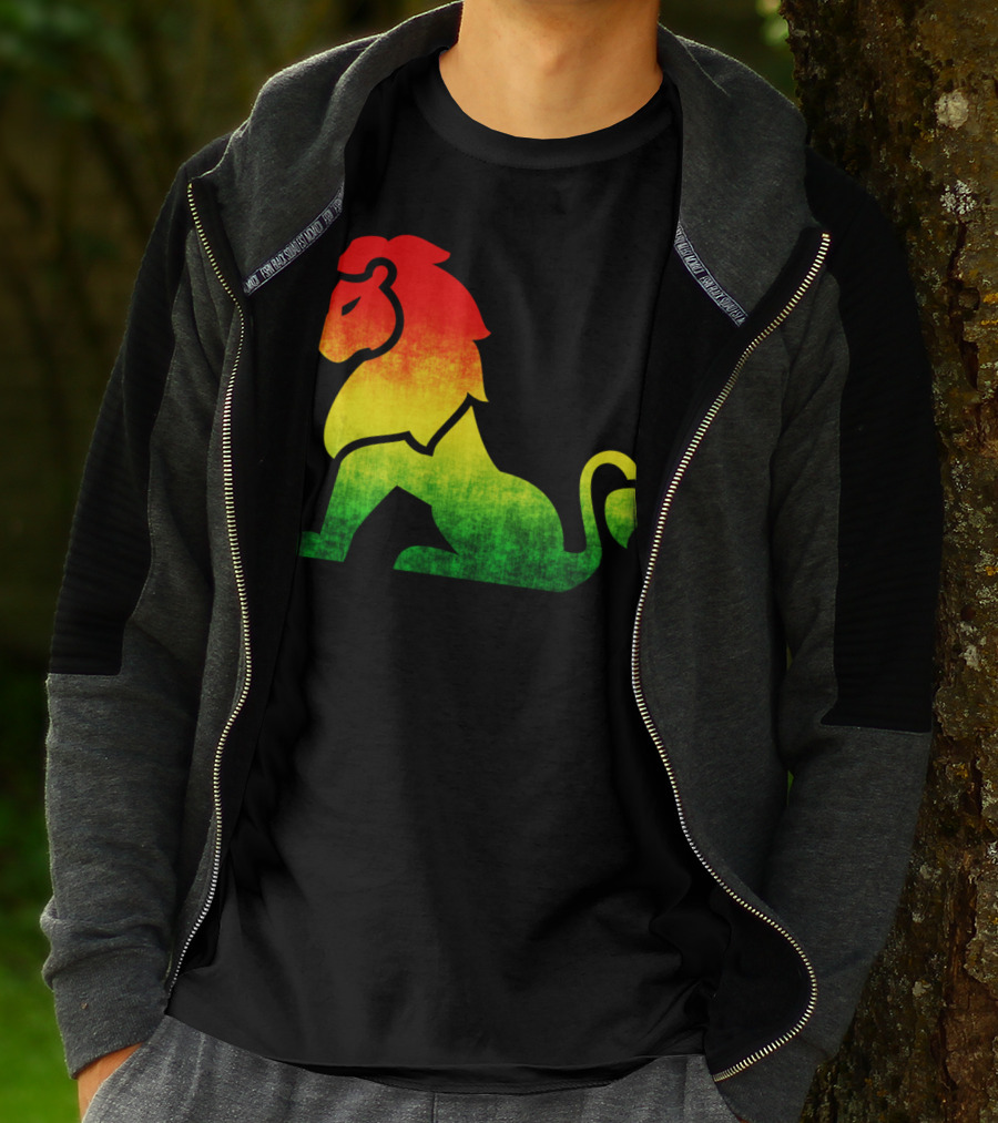 Rasta Flag Reggae Lion Jamaica T-Shirt