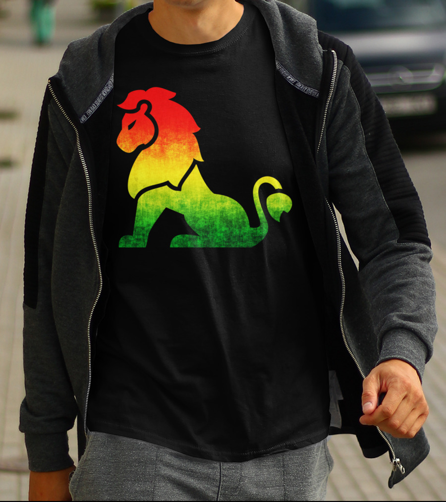 Rasta Flag Reggae Lion Jamaica T-Shirt