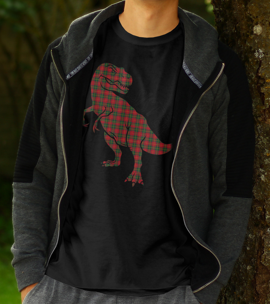 Sister Red Plaid Dinosaur T-Shirt