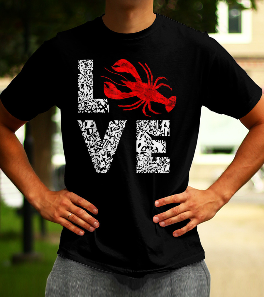 Love Crawfish Cajun River Crayfish Crab Boils Ditch T-Shirt