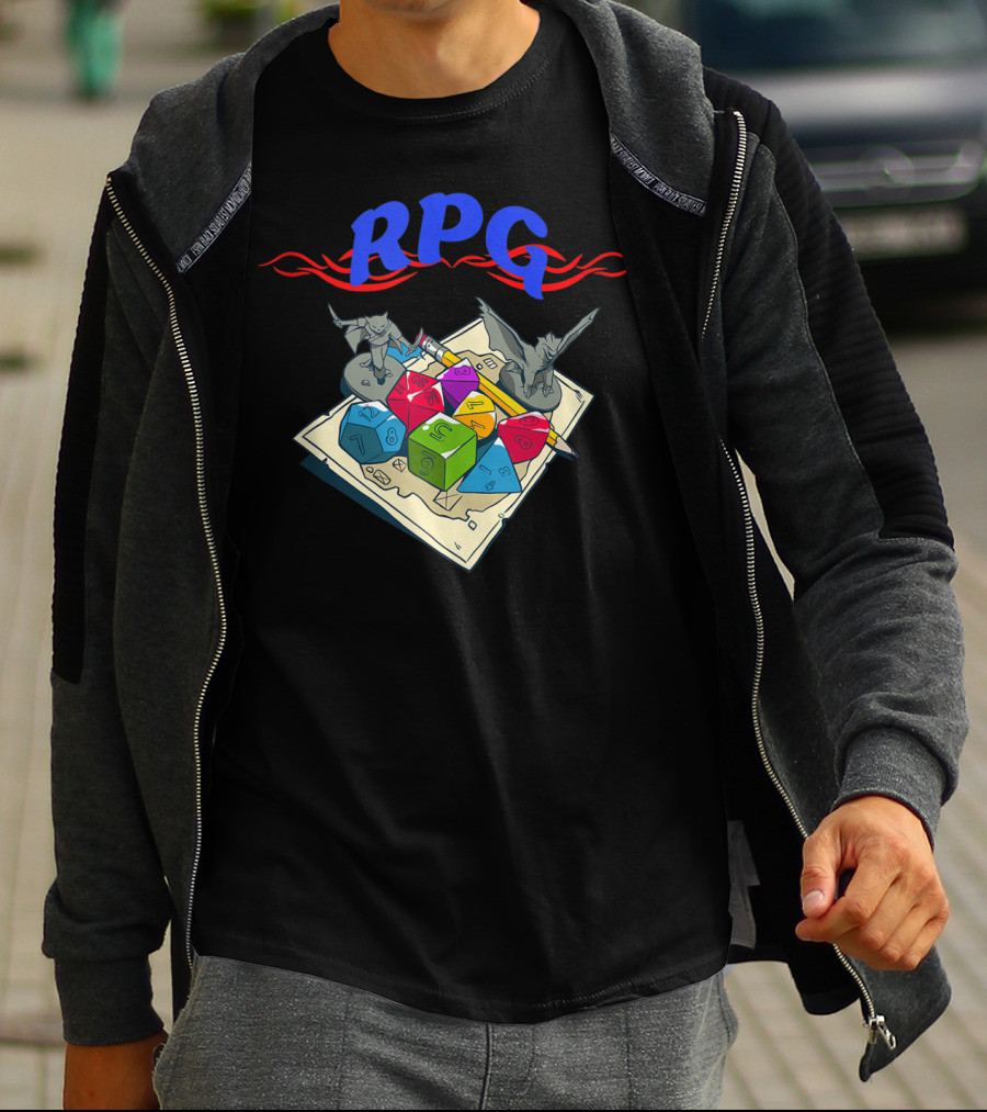 Rpg Dice Dungeon Gaming Board Game Nerdy Gamer T-Shirt