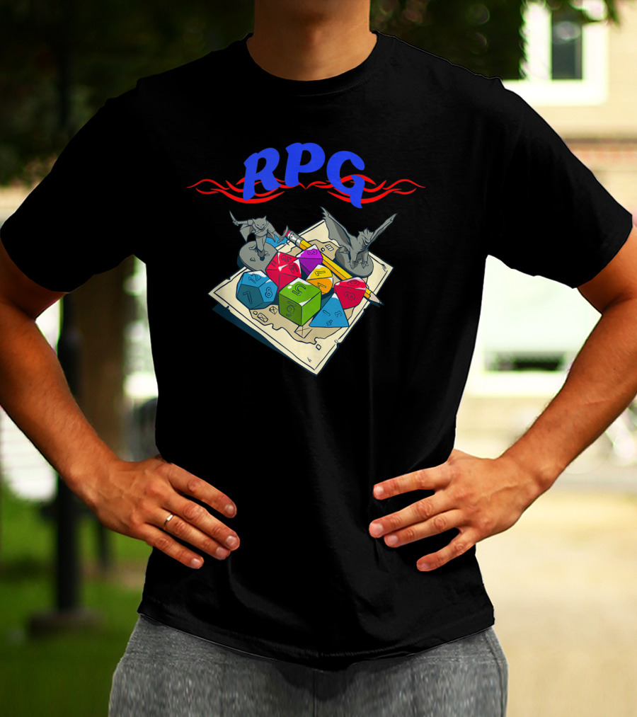 Rpg Dice Dungeon Gaming Board Game Nerdy Gamer T-Shirt