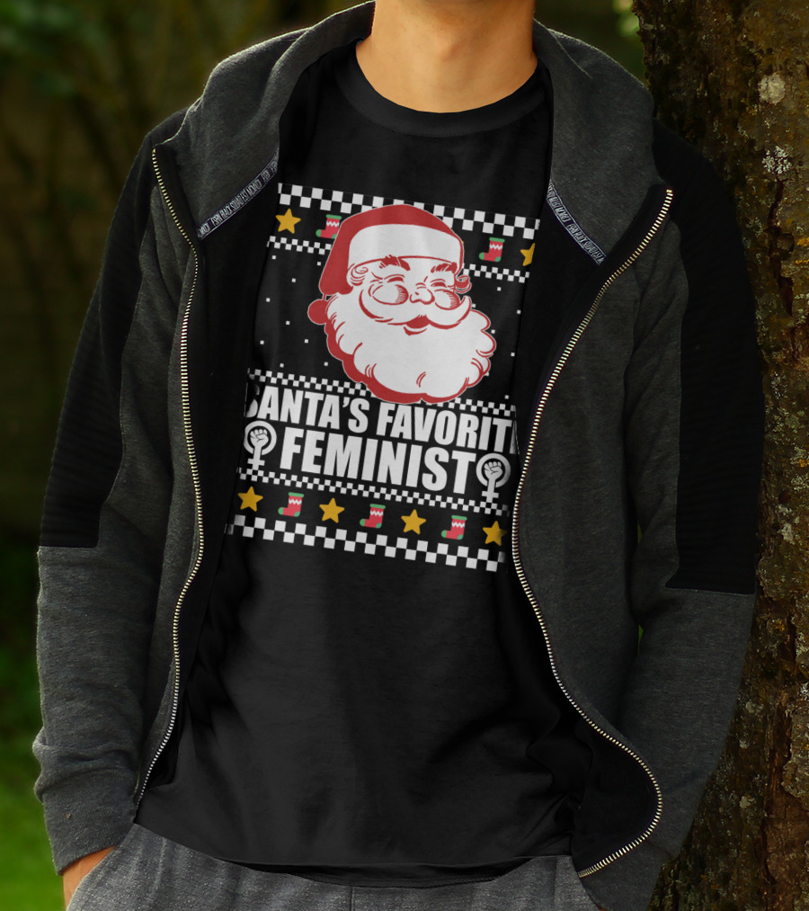 Santa's Favorite Feminist Christmas Ugly T-Shirt