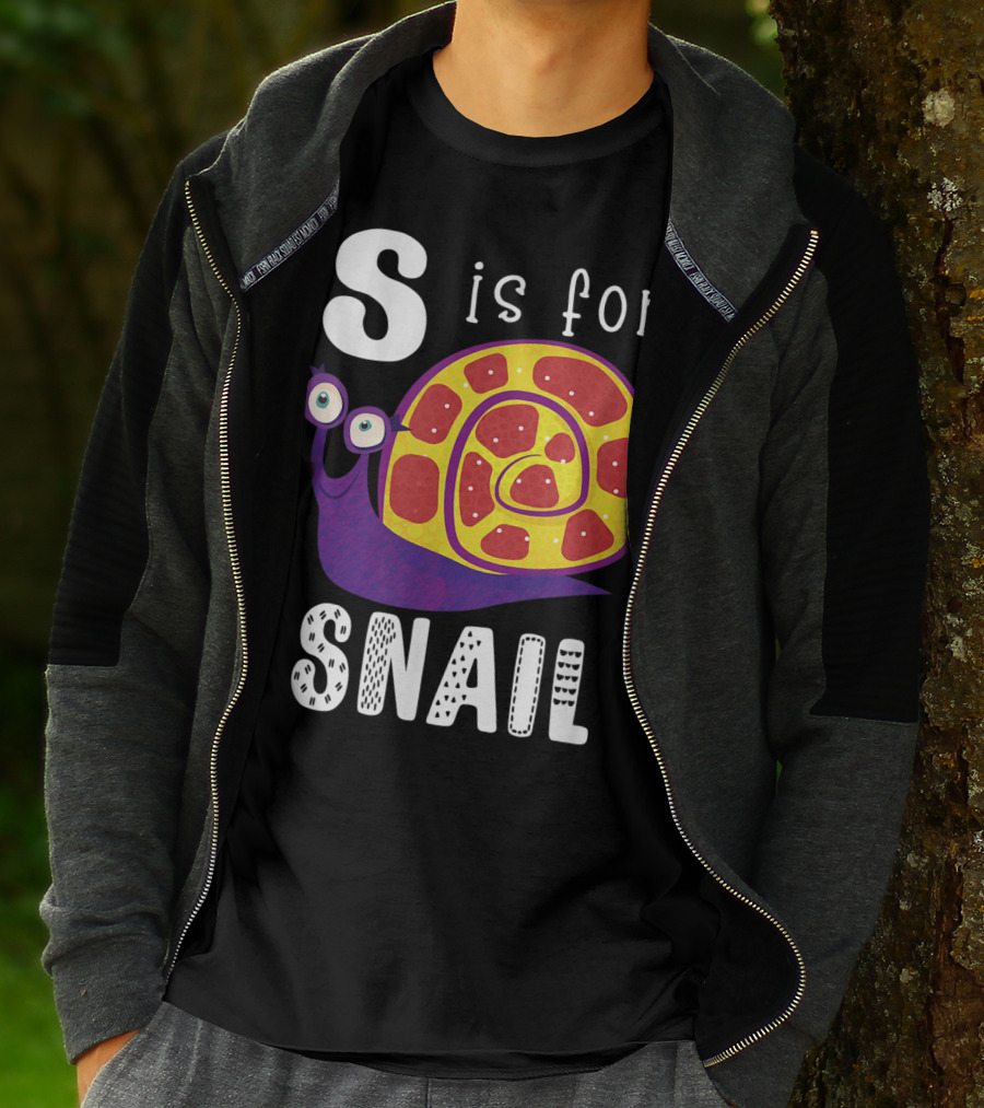 S Is For Snail Alphabet Letter Insect T-Shirt