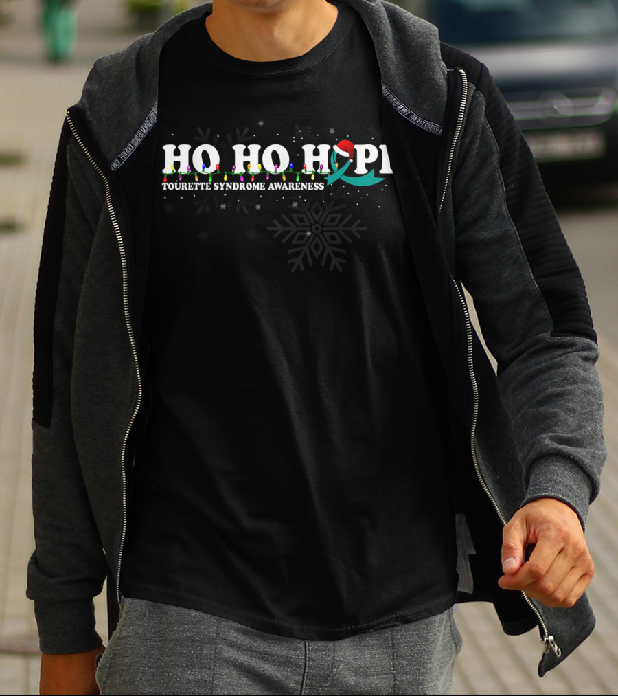 HO HO HOPE Tourette Syndrome Awareness Christmas T-Shirt