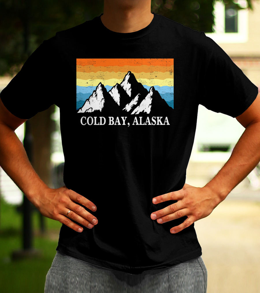 Cold Bay Alaska Retro Mountain Hiking Adventure T-Shirt