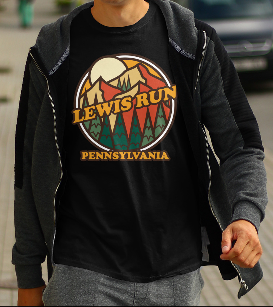 Lewis Run Pennsylvania Mountain Hiking Vintage T-Shirt