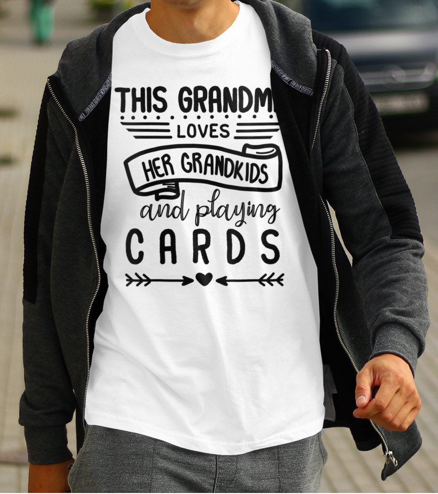 This Grandma Loves Her Grandkids And Playing Cards T-Shirt