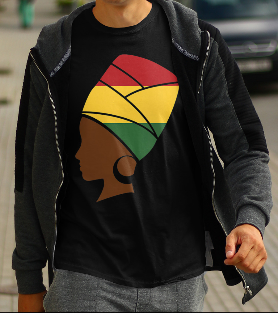 Proud Jamaica Reggae Woman With Rasta Colors T-Shirt