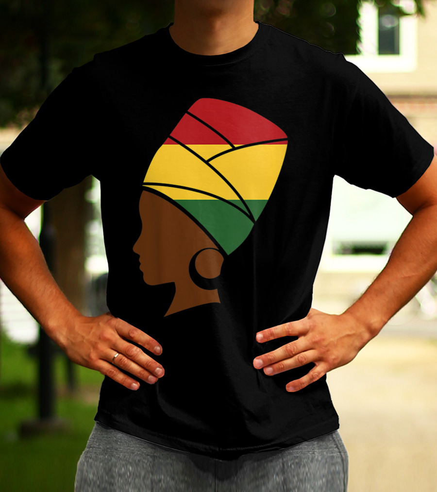 Proud Jamaica Reggae Woman With Rasta Colors T-Shirt