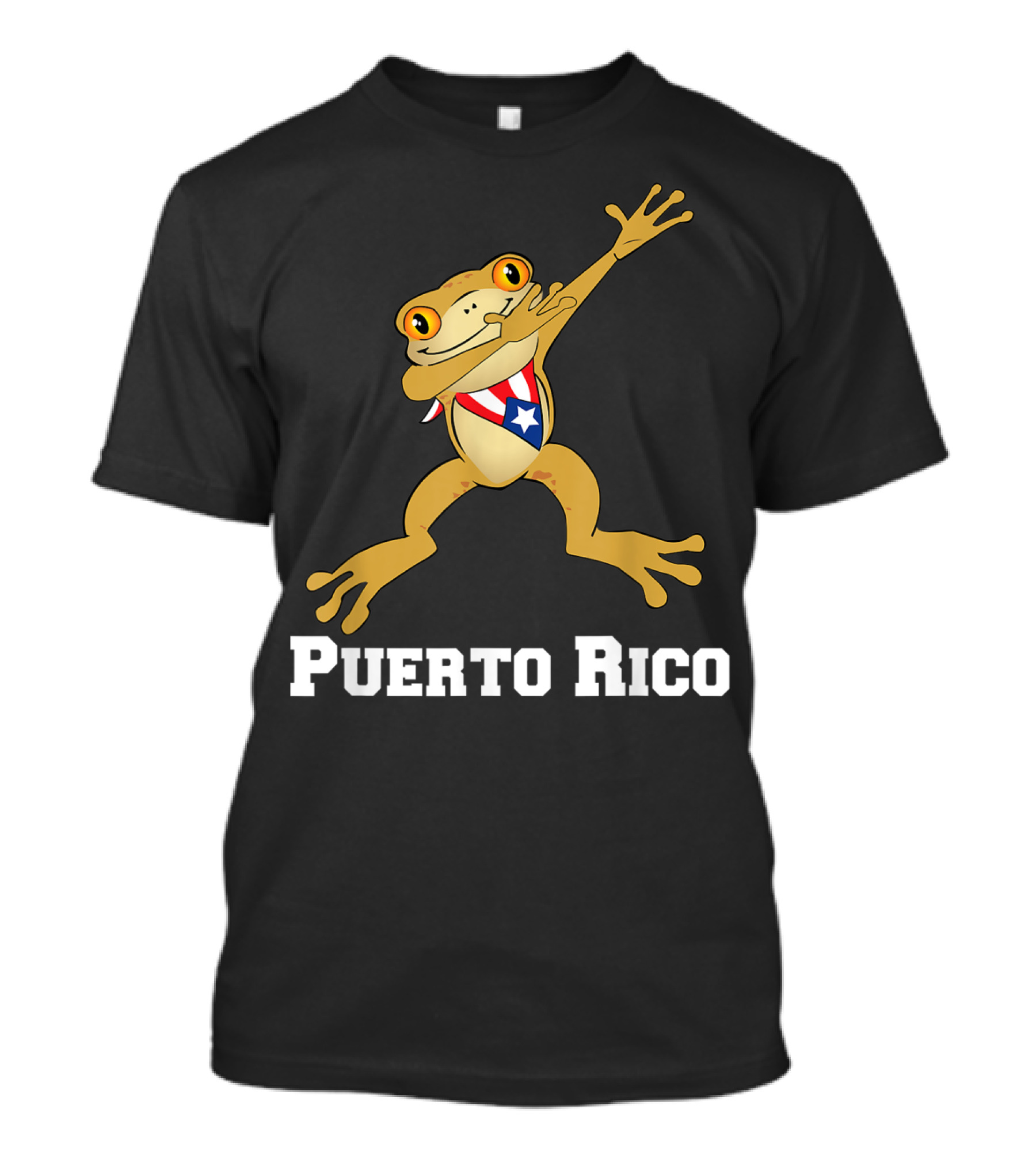 Dabbing Coqui Frog Puerto Rico Flag T-Shirt