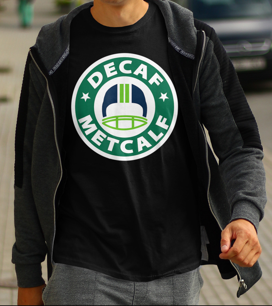 Decaf Metcalf Seahawks Helmet T-Shirt
