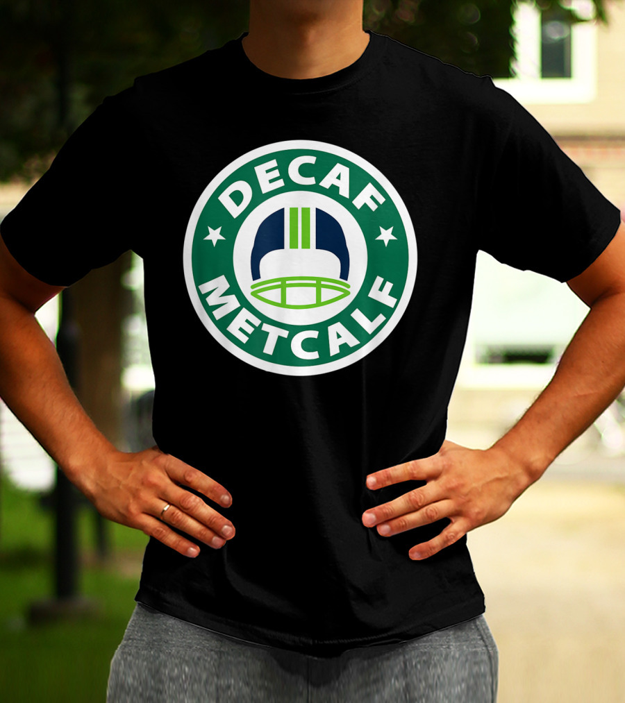 Decaf Metcalf Seahawks Helmet T-Shirt