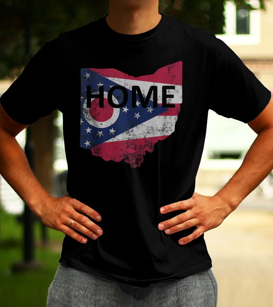 HOME Ohio State Flag Shape T-Shirt