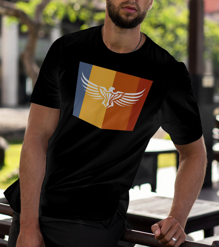 Falcon Great Eagle Winged Emblem With Tricolor Shield T-Shirt