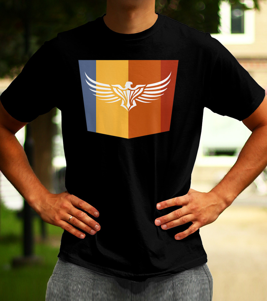Falcon Great Eagle Winged Emblem With Tricolor Shield T-Shirt