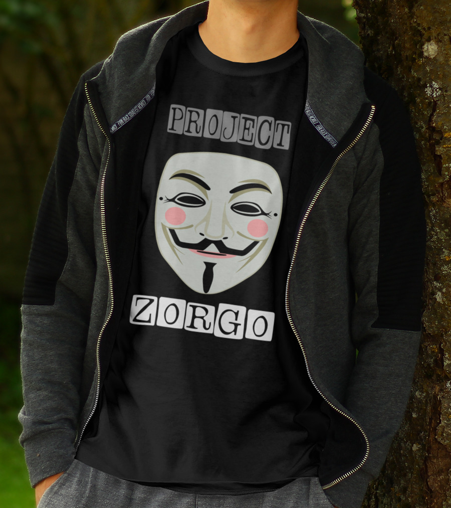 Project Zorgo Anonymous Hacker Mask Guy Fawkes T-Shirt