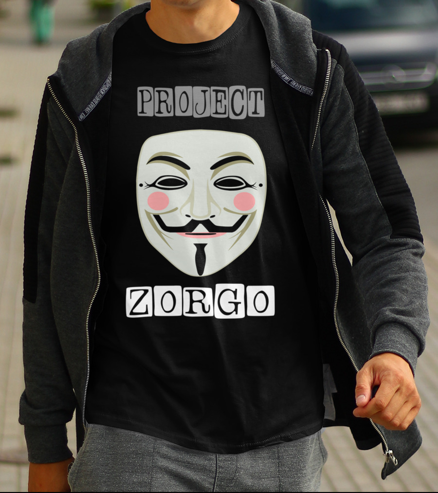 Project Zorgo Anonymous Hacker Mask Guy Fawkes T-Shirt