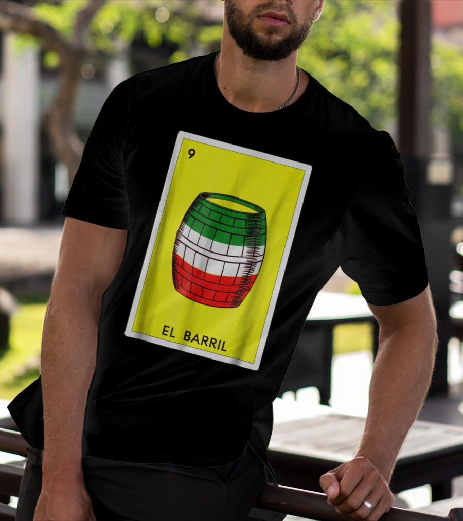 Loteria El Barril Card 9 Mexican Colors Classic Version T-Shirt