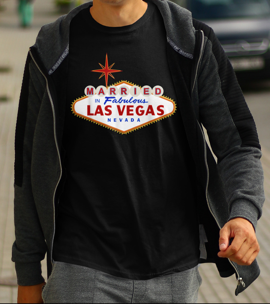 Married In Fabulous Las Vegas Nevada Classic Sign T-Shirt